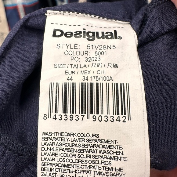 Desigual Boho Plaid Patchwork Cottage Dress 44 Medium - Picture 4 of 6